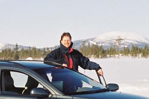 Picture of me in front of the Galtispouda mountain in Arjeplog