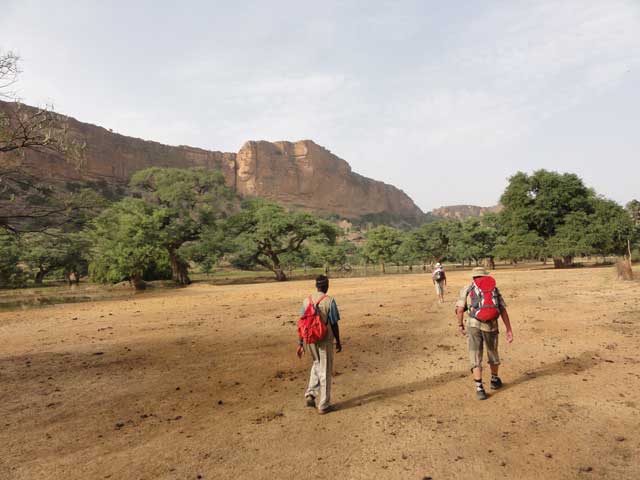 Walking on the plain